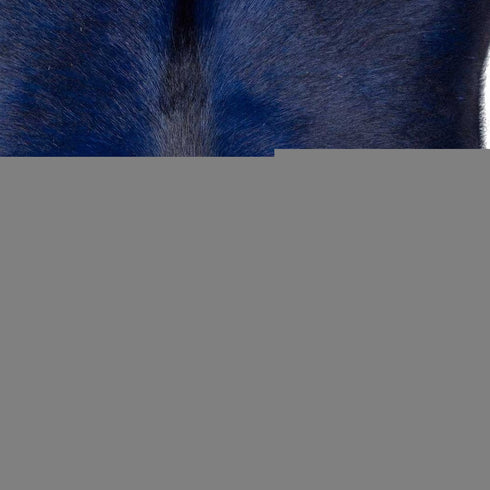 18" Navy Cowhide Throw Pillow
