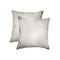 Set of Two Off White Cowhide Throw Pillow