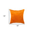 Set of Two 18" Orange Cowhide Throw Pillows