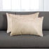 Set of Two 12" X 20" Tan Cowhide Throw Pillows