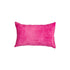 Set of Two 12" X 20" Fuchsia Cowhide Lumbar Throw Pillows