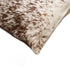 Set of Two 18" Brown and White Cowhide Throw Pillows