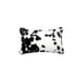 Set of Two 12" X 20" Black and White Throw Pillows