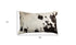12" X 20" Chocolate And White Abstract Spots Cowhide Throw Pillow