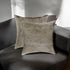 Set of Two 18" Gray Cowhide Throw Pillows