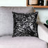 18" Black and Silver Cowhide Throw Pillow