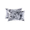 Set of Two 12" X 20" Black and White Cowhide Throw Pillow
