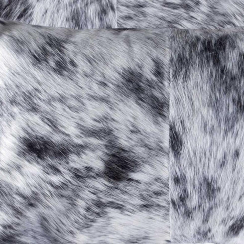 Set of Two 12" X 20" Black and White Cowhide Throw Pillow
