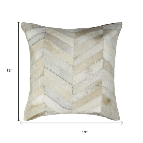 Set of Two Natural Cowhide Throw Pillow