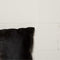 Set of Two 18" Black Cowhide Throw Pillows