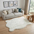 5' X 8' Polar Bear Off White Faux Hide Area Rug