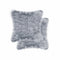 18" X 18" X 5" Grey Faux Fur Pillow 2 Pack