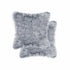 18" X 18" X 5" Grey Faux Fur Pillow 2 Pack