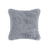 18" X 18" X 5" Grey Faux Fur Pillow 2 Pack