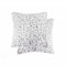 Set of Two 18" Brown and White Faux Fur Throw Pillow