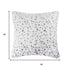 Set of Two 18" Brown and White Faux Fur Throw Pillow