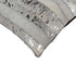 12" X 20" Gray and Silver Striped Cowhide Lumbar Throw Pillow