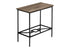 11.75" x 23.75" x 22" Dark Taupe Black Mdf Metal  Accent Table