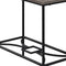 11.75" x 23.75" x 22" Dark Taupe Black Mdf Metal  Accent Table