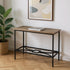 11.75" x 23.75" x 22" Dark Taupe Black Mdf Metal  Accent Table