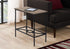 11.75" x 23.75" x 22" Dark Taupe Black Mdf Metal  Accent Table