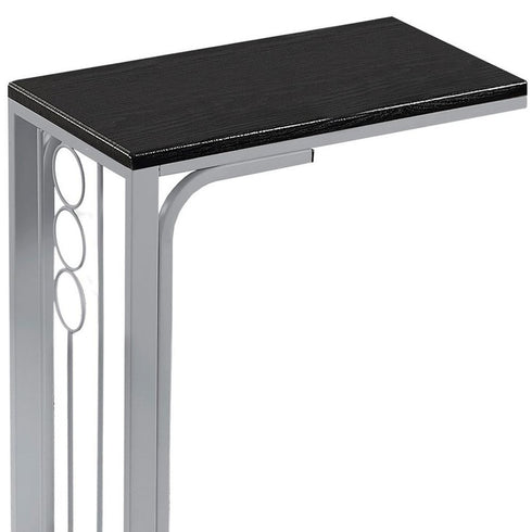 16" x 9" x 24.5" CherryWhite MDF Top and Metal Base Accent Table