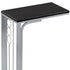 16" x 9" x 24.5" CherryWhite MDF Top and Metal Base Accent Table