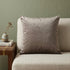 20" Taupe Cotton Blend Throw Pillow