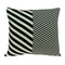 18" X 5" X 18" Transitional White & Black Pillow Cover With Poly Insert