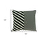 18" X 5" X 18" Transitional White & Black Pillow Cover With Poly Insert