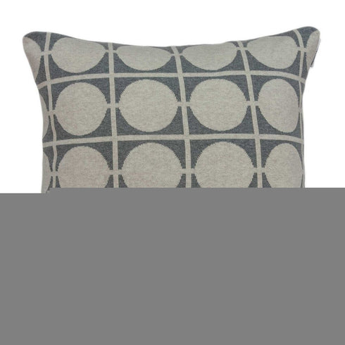 20" X 7" X 20" Transitional Tan & Grey Pillow Cover With Poly Insert