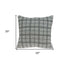 20" X 7" X 20" Transitional Gray Accent Pillow Cover With Poly Insert