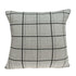 20" Gray Plaid Cotton Throw Pillow