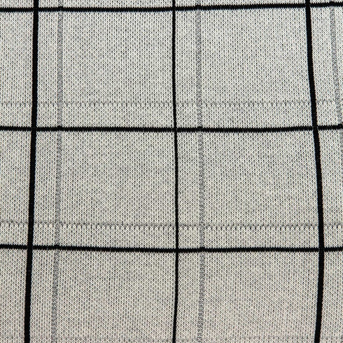20" Gray Plaid Cotton Throw Pillow