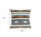 20" Brown Gray And Ivory Southwestern Cotton Throw Pillow