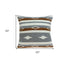 20" Brown Gray And Ivory Southwestern Cotton Throw Pillow