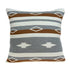20" Brown Gray And Ivory Southwestern Cotton Throw Pillow