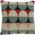 20" X 7" X 20" Transitional Gray And Red Pillow Cover With Poly Insert