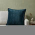20" X 7" X 20" Transitional Dark Blue Quilted Pillow Cover With Poly Insert