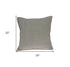 20" X 7" X 20" Transitional Gray Solid Quilted Pillow Cover With Poly Insert