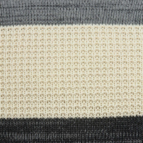 20" X 7" X 20" Transitional Cream And Gray Pillow Cover With Poly Insert