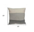 20" X 7" X 20" Transitional Tan Cotton Pillow Cover With Poly Insert