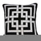 20" X 7" X 20" Transitional Black And White Pillow Cover With Poly Insert