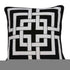 20" X 7" X 20" Transitional Black And White Pillow Cover With Poly Insert