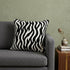 20" X 7" X 20" Transitional Black And White Zebra Pillow Cover With Poly Insert