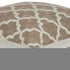 20" X 7" X 20" Transitional Beige And White Pillow Cover With Poly Insert