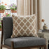 20" X 7" X 20" Transitional Beige And White Pillow Cover With Poly Insert