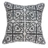 20" X 7" X 20" Traditional Gray And White Cotton Pillow Cover With Poly Insert