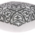 20" X 7" X 20" Traditional Gray And White Cotton Pillow Cover With Poly Insert