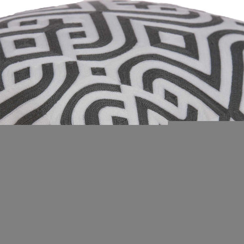 20" X 7" X 20" Gray And White Accent Pillow Cover With Poly Insert